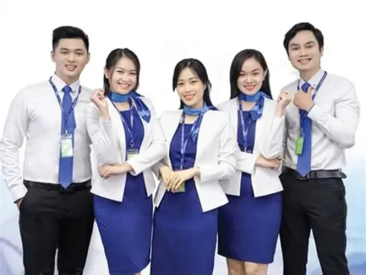 Đồng phục ACB Bank màu xanh navy củng cố niềm tin thương hiệu